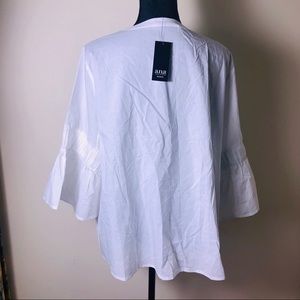 T-shirt Blanc A.N.A. Taille S - Col Rond, Manches Courtes - Doré Sur Le Devant